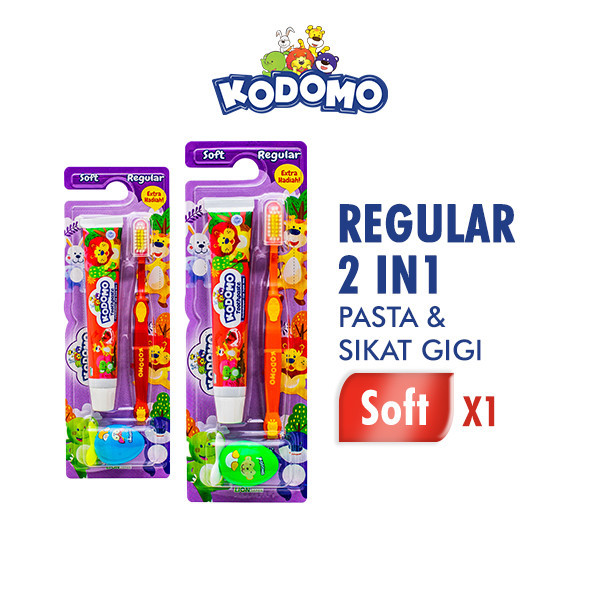 Kodomo Sikat Gigi Anak & Pasta Gigi 2 in 1 Regular 1 pcs - Wings