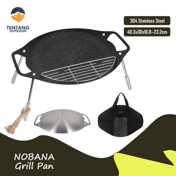 NOBANA Grill Plate Outdoor Camping Korean BBQ Frying Pan Hiking