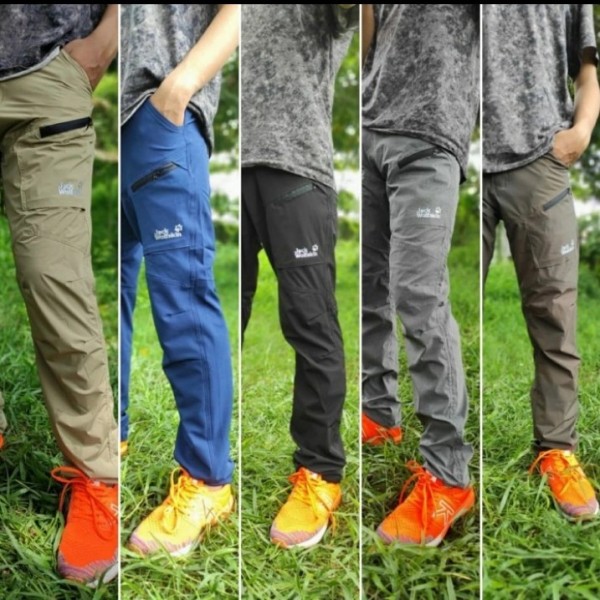 Celana Gunung Waterproof Panjang Pria Outdoor Hiking Quickdry Stretch