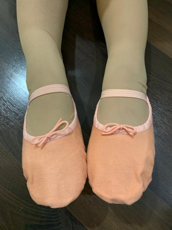 Sepatu ballet Anak Chandra ORI kanvas sepatu ballet kanvas - nude