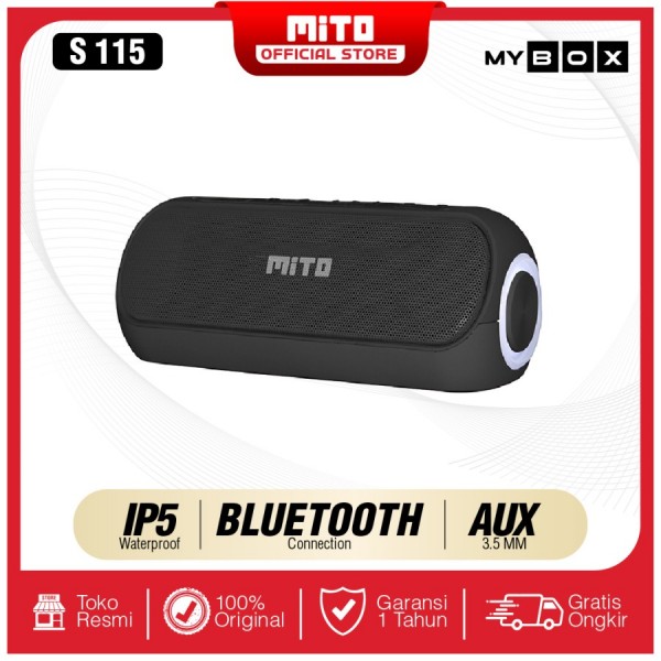 MITO Bluetooth Speaker MYBOX S115 Portable Waterproof - Hitam
