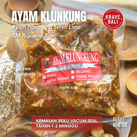 AYAM KLUNGKUNG RM RAJAWALI MAKANAN KHAS BALI ASLI 650GR - TIDAK PEDAS