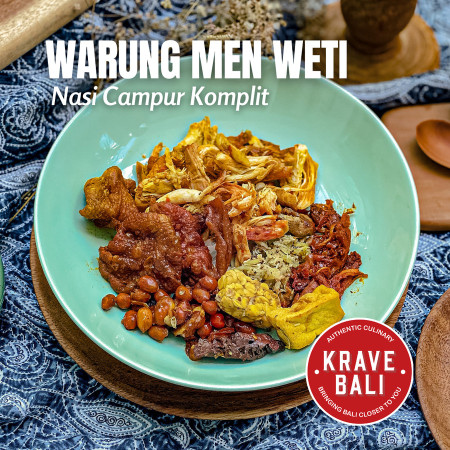 Nasi Campur Ayam Men Weti 180 gr- Makanan Khas Bali - Krave Bali