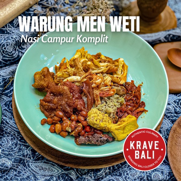 Nasi Campur Ayam Men Weti 180 gr- Makanan Khas Bali - Krave Bali