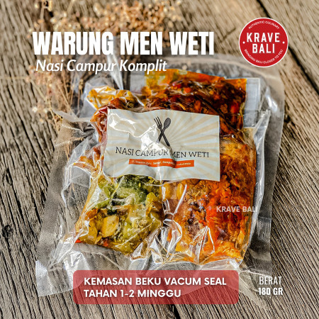 Nasi Campur Ayam Men Weti 180 gr- Makanan Khas Bali - Krave Bali