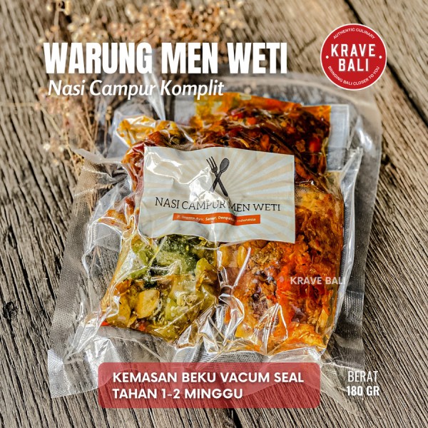 Nasi Campur Ayam Men Weti 180 gr- Makanan Khas Bali - Krave Bali