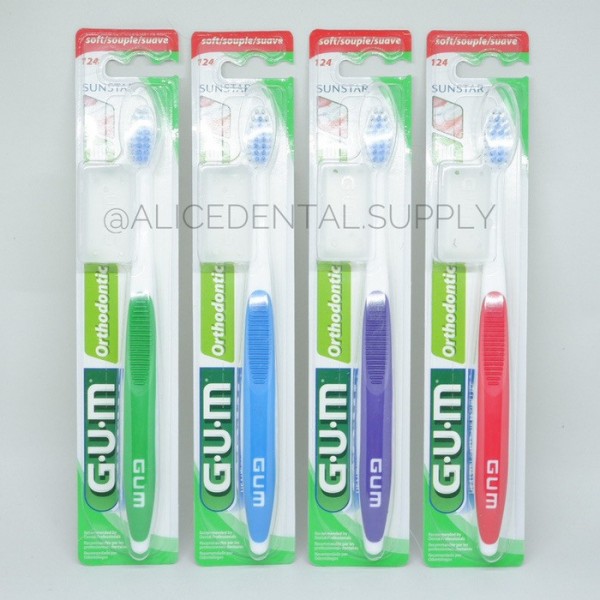 Sikat gigi ortho behel GUM orthodontic tooth brush v trim cekung soft