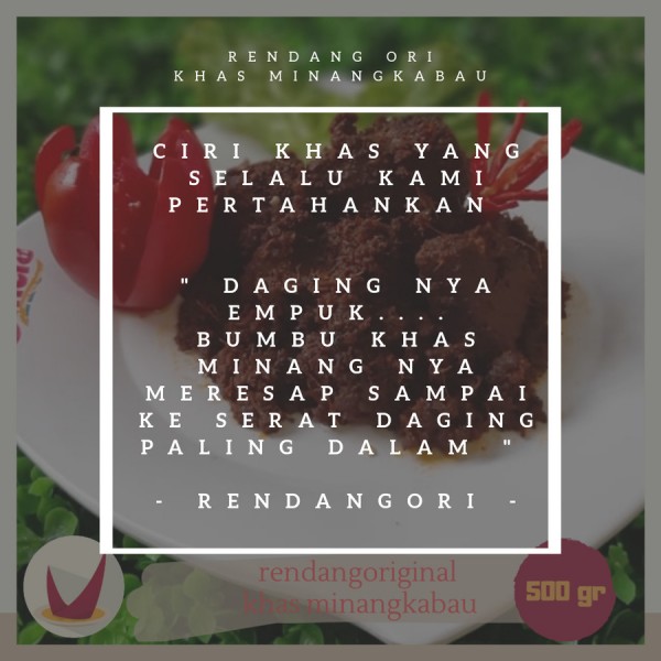 RENDANG DAGING SAPI PADANG ORIGINAL 250 GR KHAS MINANGKABAU