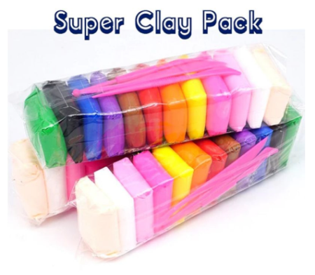 Clay Mainan Anak isi 12pcs / Mainan Edukasi Lilin anak / Polymer Clay 12 pcs / Mainan Anak clay isi 12 Warna