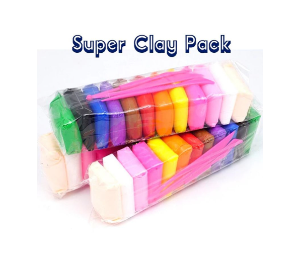 Clay Mainan Anak isi 12pcs / Mainan Edukasi Lilin anak / Polymer Clay 12 pcs / Mainan Anak clay isi 12 Warna