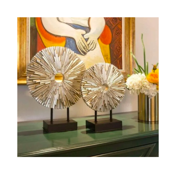 Living Room Display Gold Pajangan Ruang Tamu Emas Hiasan Interior Unik