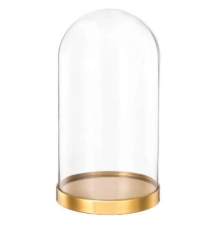 Kubah Kaca Bening Transparan Hiasan Interior Meja 26cm_Original 1