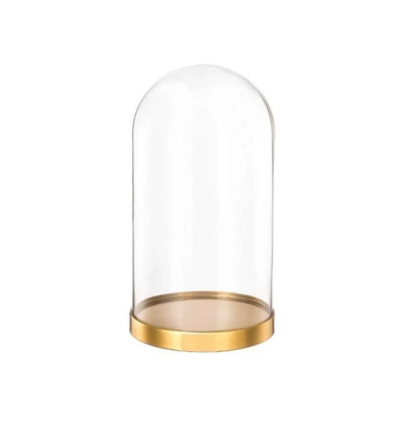 Kubah Kaca Bening Transparan Hiasan Interior Meja 26cm_Original 1