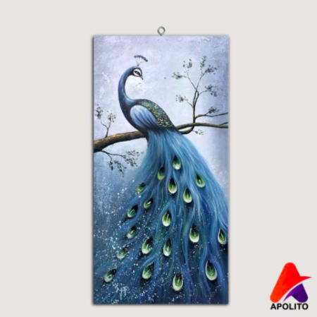 HIASAN DINDING BURUNG MERAK (15X30) WALL DECOR PAJANGAN DINDING BURUNG POSTER KAYU RUANGAN