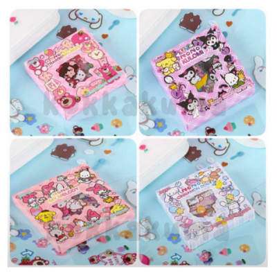 SANRIO MINI Stiker Box Karakter Kartun Lucu 1 Box isi 100 Lembar Waterproof Sticker Set for Kids