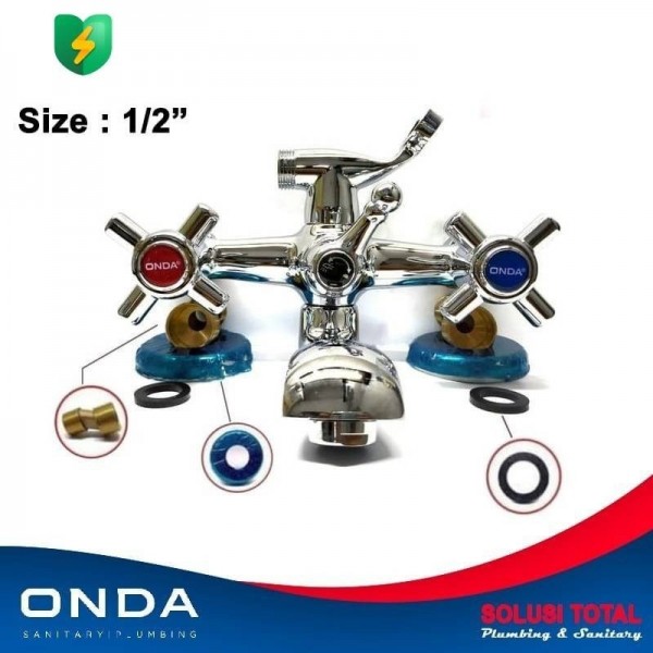 Kran Keran Bath up Shower Mixer Air Panas Dingin ONDA K 404 CT 1/2