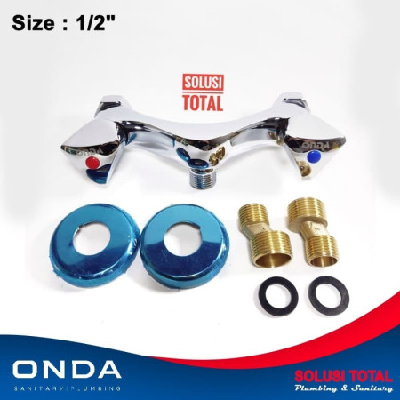 Kran double mixer bath up shower ONDA K 306 CB Kran panas dingin 1/2