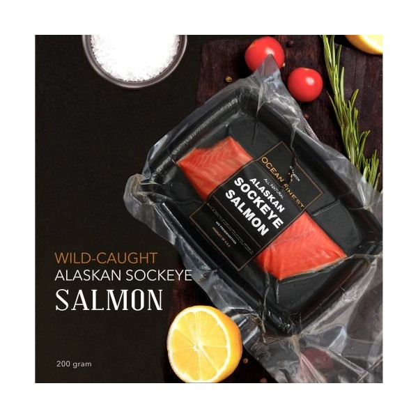 Wild Salmon Sockeye Fillet/Salmon Fillet Sockeye (200gr) - Ikan ABOVE