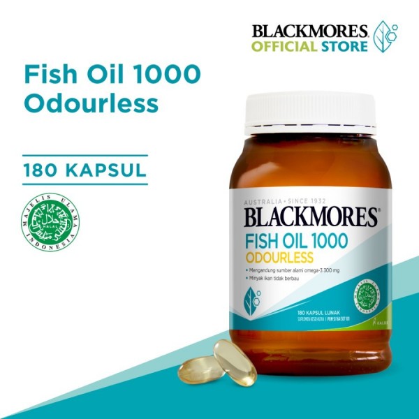 Blackmores Odourless Fish Oil 1000 Membantu Memelihara Kesehatan (180)