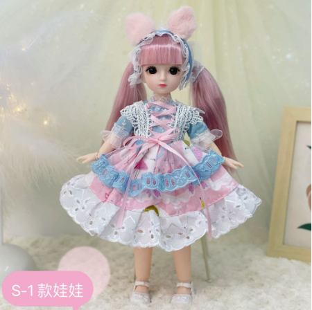 Mainan Boneka 30cm Dengan Dress Princess Untuk Anak Perempuan Kode S