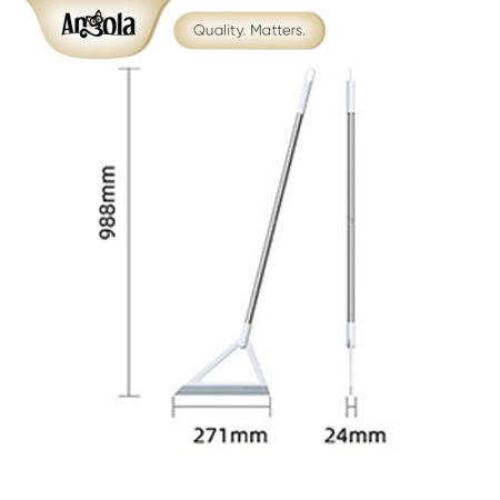 Alat Sapu Karet Pel D10 Magic Broom Sikat Lantai Wiper Pembersih 2in1