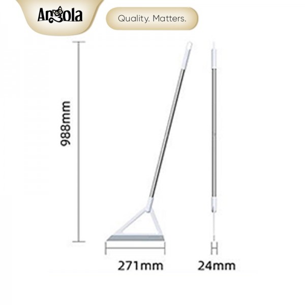 Alat Sapu Karet Pel D10 Magic Broom Sikat Lantai Wiper Pembersih 2in1
