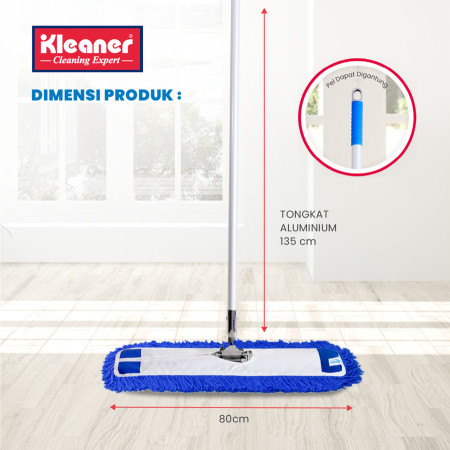 Kleaner Alat Sapu Pel Lobby Duster Mop 80 cm