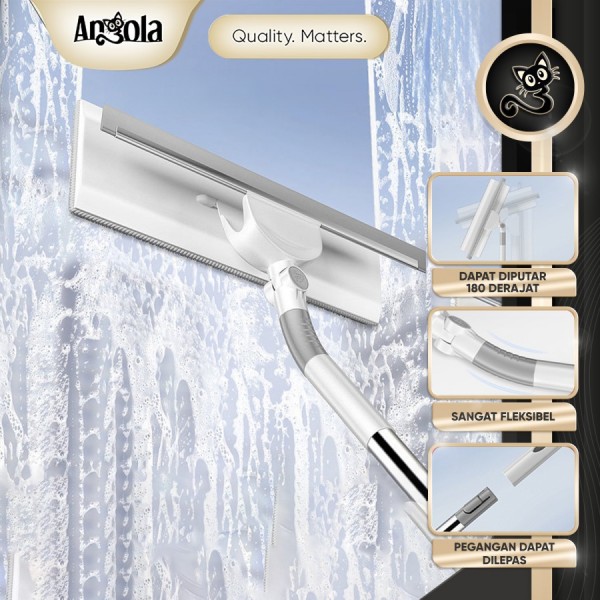 Angola Alat Pembersih Kaca D62 Wiper Pembersih Kaca Jendela - Putih