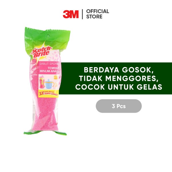 Scotch-Brite 3M Sabut Spons Cuci Piring Slim Anti Gores - ID-33 - 1 pcs