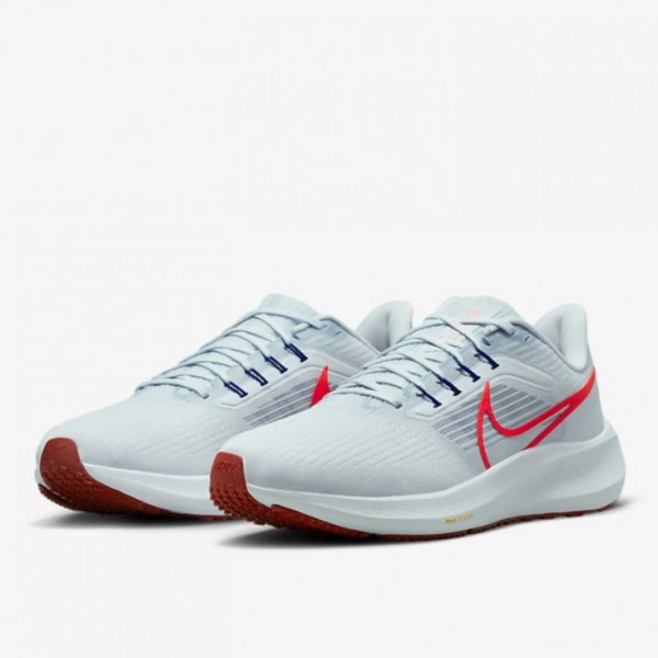 NIKE AIR ZOOM PEGASUS 39 FOOTBALL GREY BRIGHT CRIMSON DH4071-007