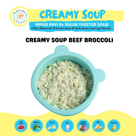 CREAMY SOUP BEEF BROCCOLI (CATERING MAKANAN BAYI MPASI FROZEN)