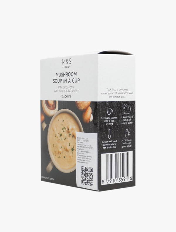 M&S FOOD - Sup Instant - Mushroom Soup in A Cup