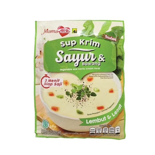 VEGETABLES CREAM SOUP MAMASUKA 55GR SUP KRIM RASA SAYUR & BAWANG - SAYUR