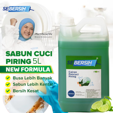 Sabun Cuci Piring SEBERSIH 5L / Cairan Pencuci Piring Jeruk Nipis -All