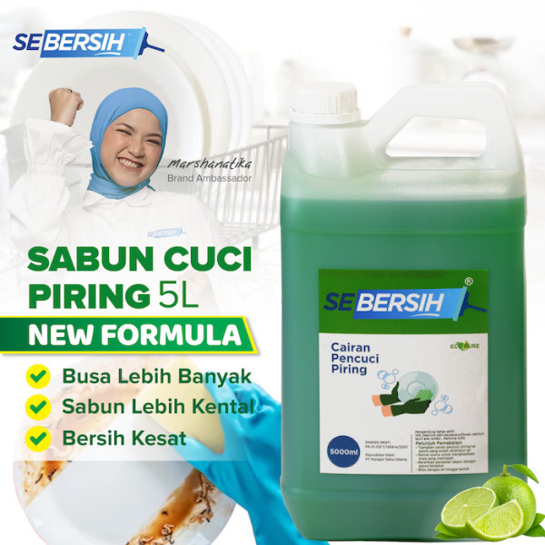 Sabun Cuci Piring SEBERSIH 5L / Cairan Pencuci Piring Jeruk Nipis -All