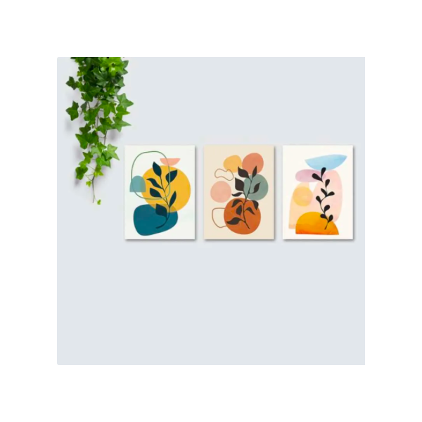 Hiasan Dinding Pajangan Dekorasi Interior Ruangan ABSTRACK FLOWERS