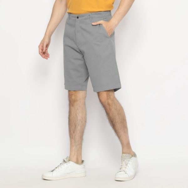 RICARDO Celana Pendek Pria Chino Abu-abu