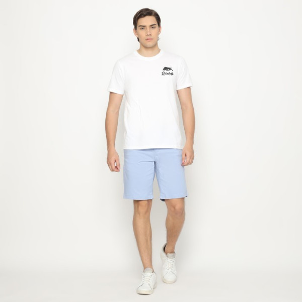 RICARDO Celana Pendek Pria Chino Biru Muda