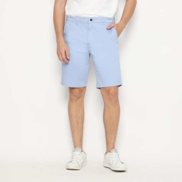 RICARDO Celana Pendek Pria Chino Biru Muda