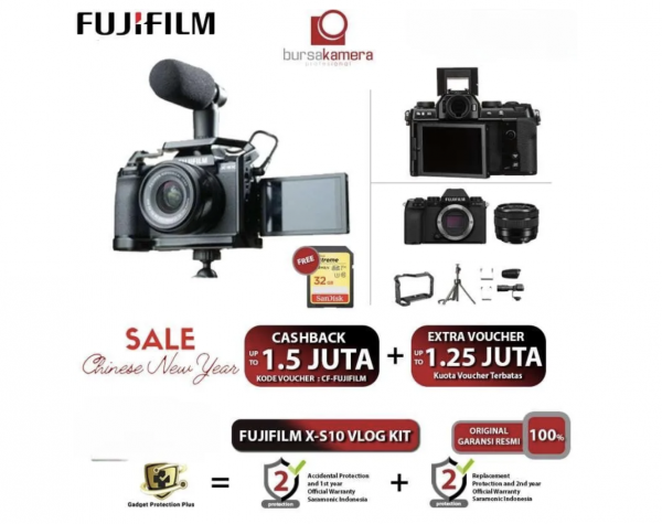 BKP FUJIFILM X-S10 KIT 15-45 VLOG KIT (LIMITED)