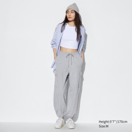 Uniqlo Celana Kargo Sweat - 04 GRAY