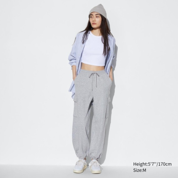 Uniqlo Celana Kargo Sweat - 04 GRAY