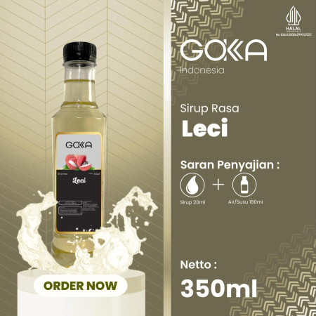 Minuman Sirup Gokka Segar Rasa Leci / Syrup Leci Gokka 350ml