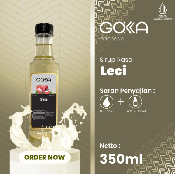 Minuman Sirup Gokka Segar Rasa Leci / Syrup Leci Gokka 350ml