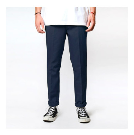 DICKIES-WE872 Slim Straight Tapered Fit Pant-Dark Navy