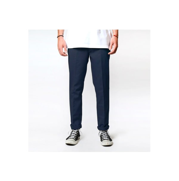 DICKIES-WE872 Slim Straight Tapered Fit Pant-Dark Navy