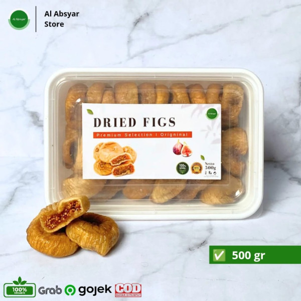 Buah Tin Kering 1 Kg Buah Ara Died Figs Buah Tin Syam - 500 gram