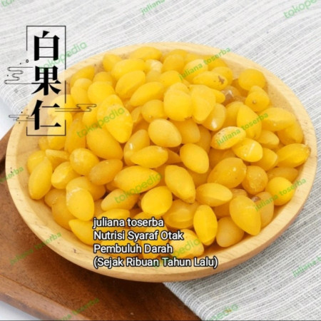 Buah Pat Ko Ginko Giloba Nut Kacang Ginkgo Biloba Murni Kering Bai ko