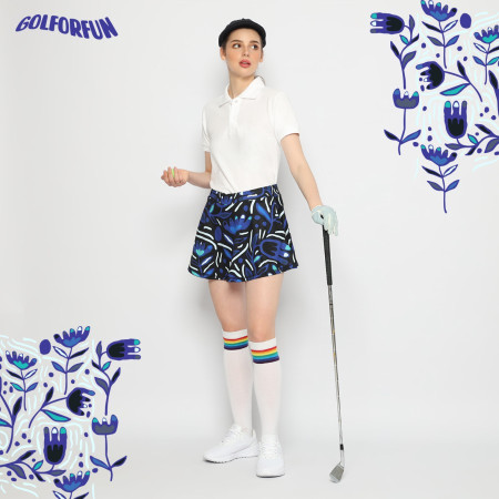 PICASSO FLOWER GOLF SKORT FOR WOMEN GFFS004