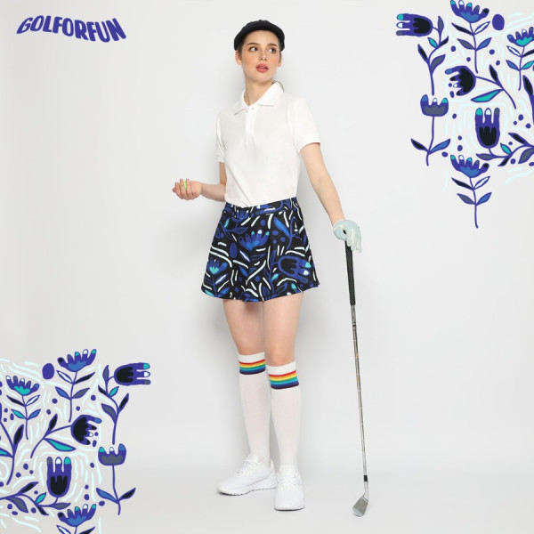 PICASSO FLOWER GOLF SKORT FOR WOMEN GFFS004